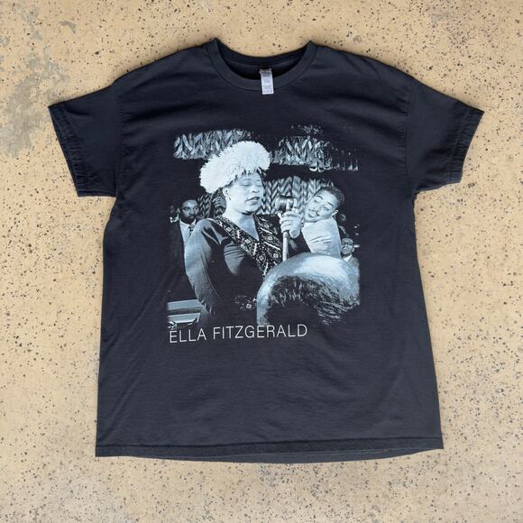 Vintage 90s Ella Fitzgerald T-Shirt – Single Stitch Jazz Tee on Gildan XL - Picture 1 of 8